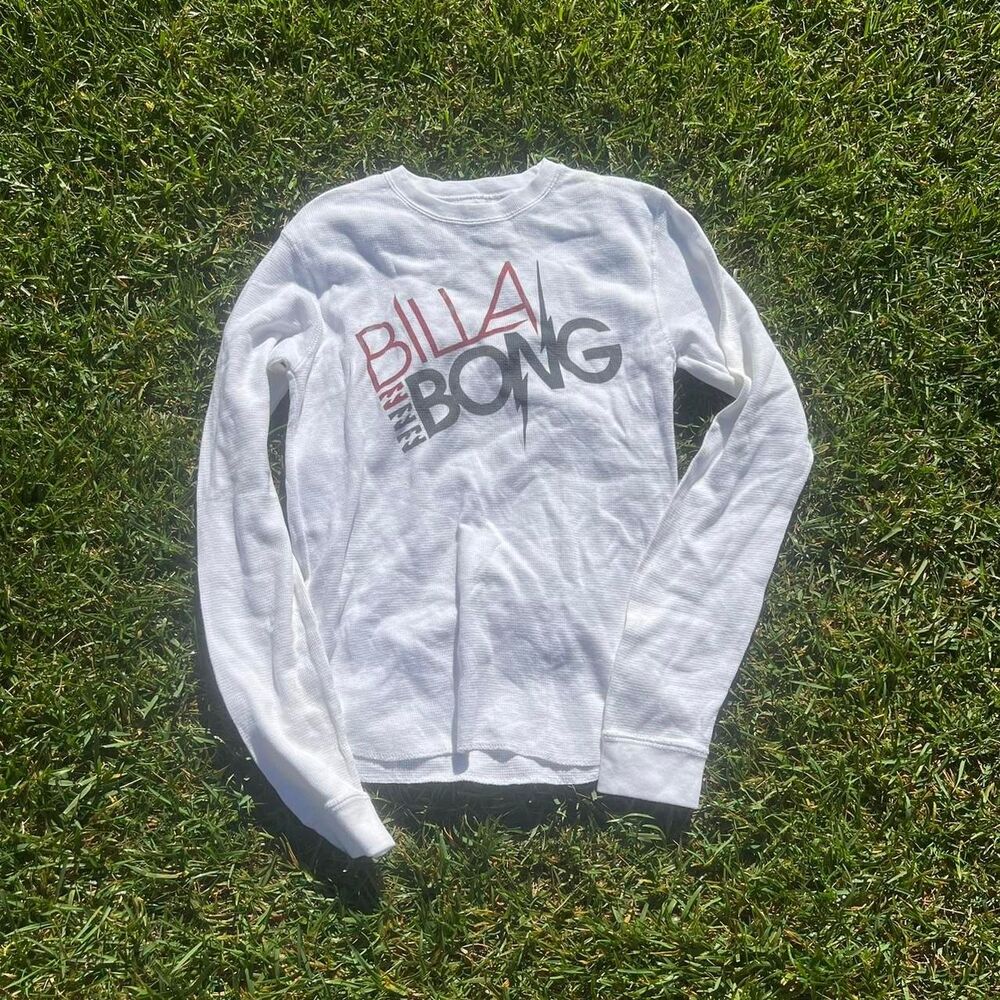 Billabong waffle knit Long sleeve t shirt thermal women’s size L skate surf